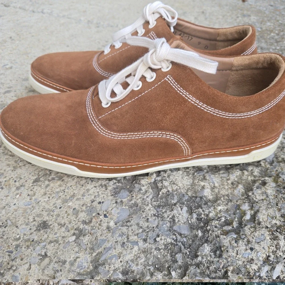 Allen Edmonds Porter Derby Suede Lace Up Sneakers US Men's 9D Brown